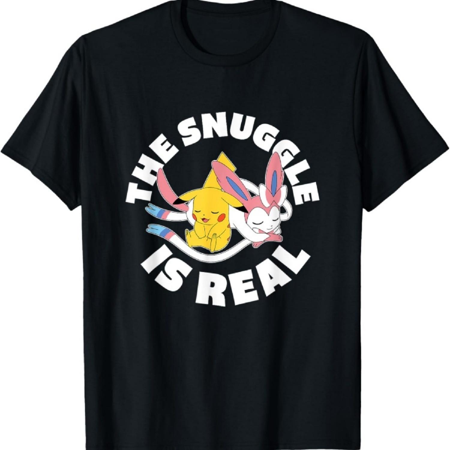 

Pokémon - The Snuggle Is Real Pikachu And Sylveon T-Shirt XXXXXL чорний