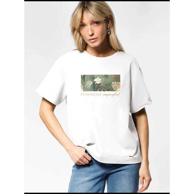 Loose Printed T-shirt Western Style New Fashion Loose Casual Print Short sleeve Cotton T-shirt Top