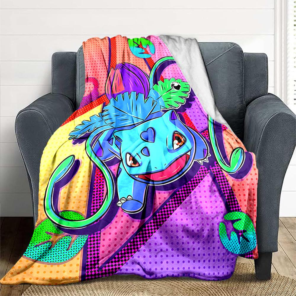 

1pc Bulbasaur, Pokémon Blanket Soft All Season Throw with Vibrant Design, Perfect for Home, Travel, and Gifts, Ideal for Naps and Camping 80x120cm