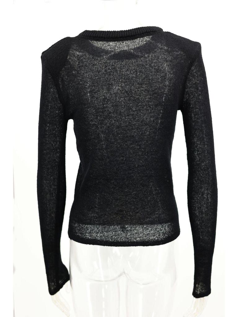 Autumn/Winter Solid Color Women's Hollow Knit Sweater - Casual Long-Sleeved Top