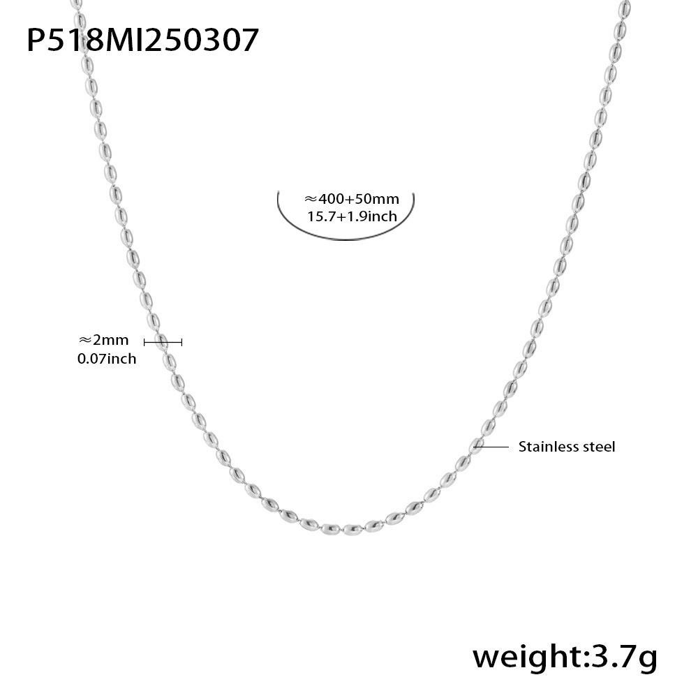 Qiong Yao Stainless Steel Diamond Water Wave Double Layer Clavicle Chain