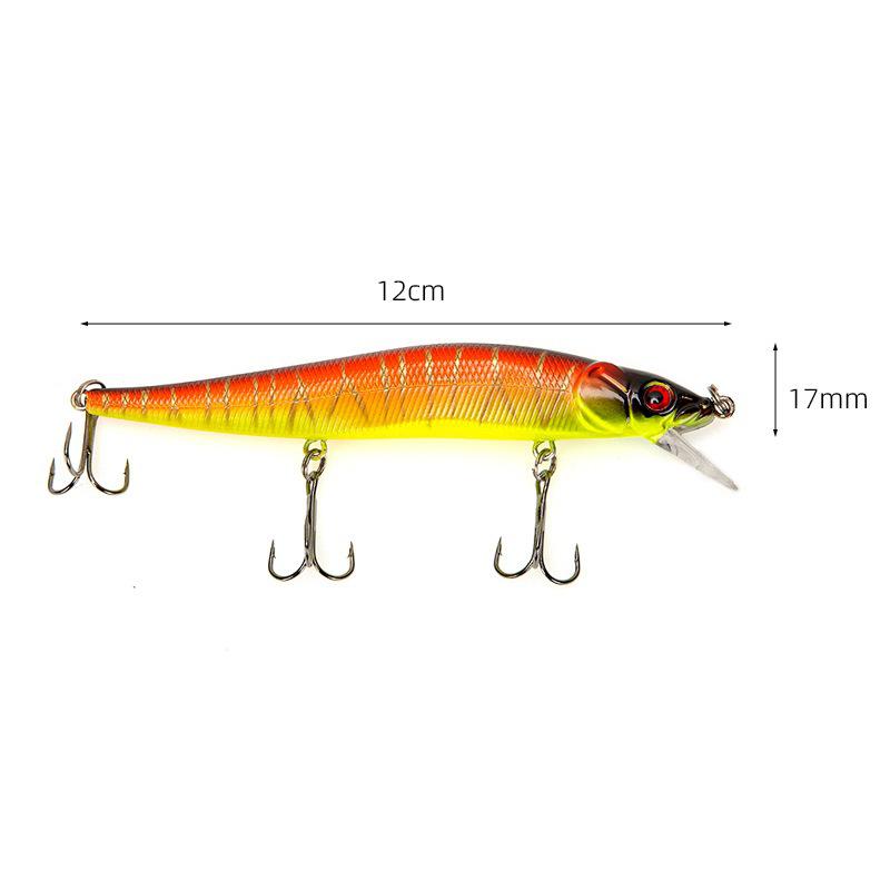 12cm/14g Bionic Rattling Minnow: Realistic Floating Hard Lure for Asp/Perch Fishing