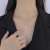 Fish Tail Pendant Necklace Women 990 Fine O-Link Chain Minimalist Chic Jewelry Adjustable 21-50cm