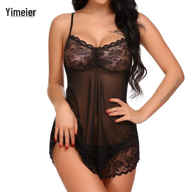 Nou Neglijeu Sexy din Dantelă cu Jartieră și Tul European și American