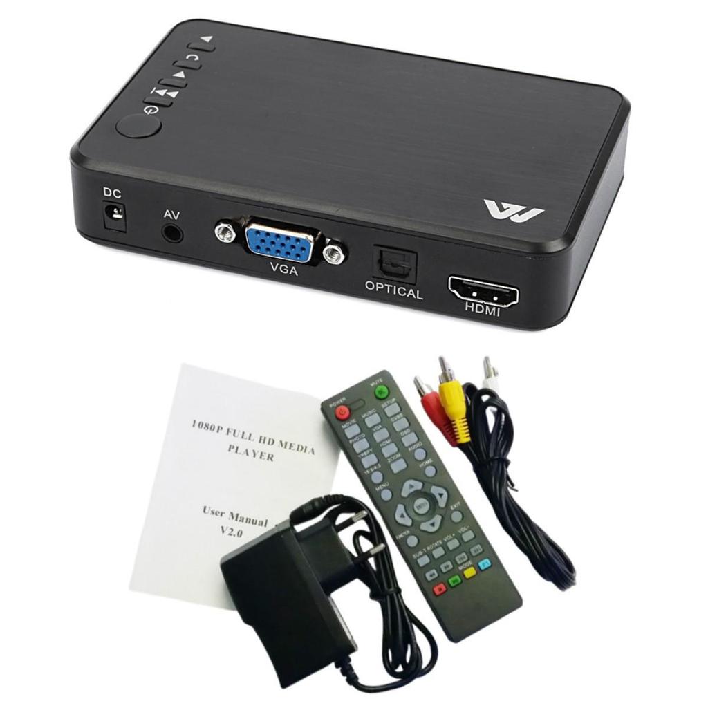 4K Blu-ray Player with Power-On Loop, HD Video, USB, HDMI+VGA, Landscape & Portrait Display Compatibility