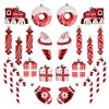 Red Ornaments Christmas Tree Decorations Small Pendant Party Supplies Christmas Ball Holiday Decoration Tree Hanging