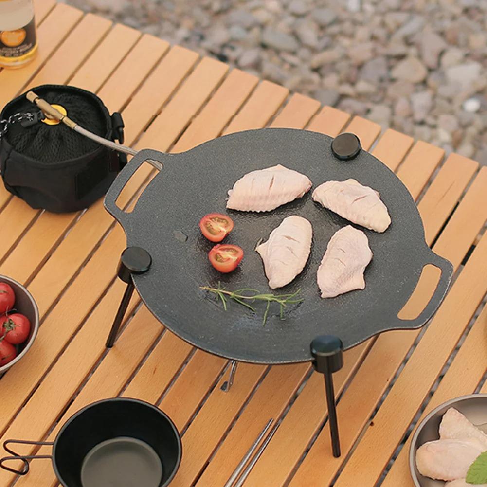 Odnímatelný stojan na grilovací pánev, Vertikální trojnožka Grilovací BBQ podnos Stojan, Trojúhelníkový držák Hliníková slitina Trojnožka Venkovní grilovací deska Pro venkovní BBQ