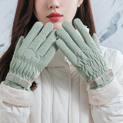 Warme Winterhandschuhe für Damen mit Samt und dicken Touchscreen-Handschuhen für den Radsport