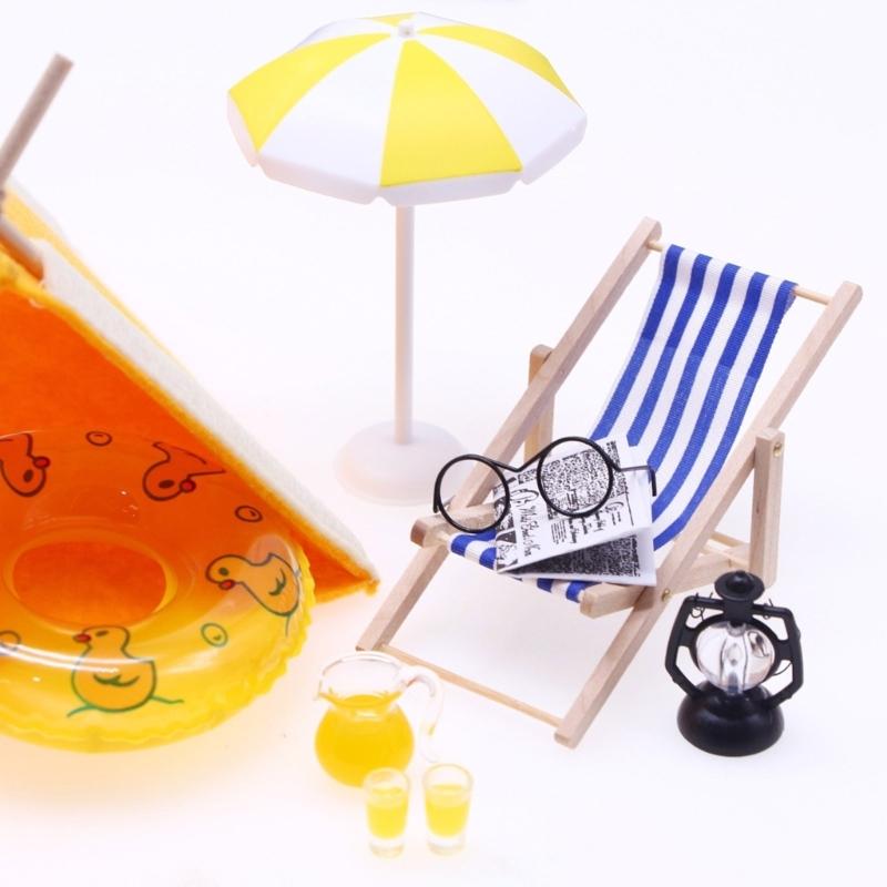 Zestaw zabawek kempingowych dla dzieci Przenośny namiot Mini ręcznik Nadmuchiwane kółka Domki dla lalek Akcesoria na zewnątrz