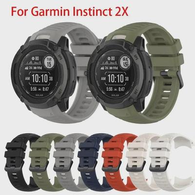 Garmin Instinct 2X Silikonarmband mit Edelstahlschließe