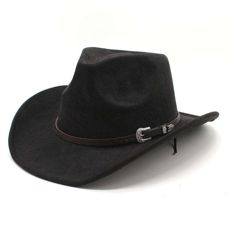 Wide Belt Suede Ethnic Style Western Cowboy Top Hat Jzj-255