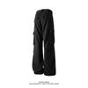 American retro multi-pocket overalls vibe high street ruffian handsome straight-leg pants washed long pants men and women look thin and tall