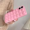 Pink 3D Bubble Pop Heart Cute Girly Phone Case For iPhone 17 Air 16 15 14 Plus 13 12 11 Pro Max Soft Silicone Back Cover Funda