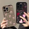 Love Heart Phone Case For Google Pixel 10 9 8 7 Pro XL 8A 7A 9Pro 7Pro 8Pro 9ProXL Silicone Red Bowknot Tie INS Fashion Cover