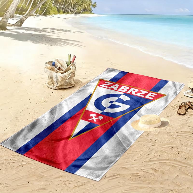 Ręcznik plażowy ZABRZE G Print, Duży Miękki Szybkoschnący Ręcznik na Plażę Kemping Pływanie 80cmx160cm(31x63inch) blue