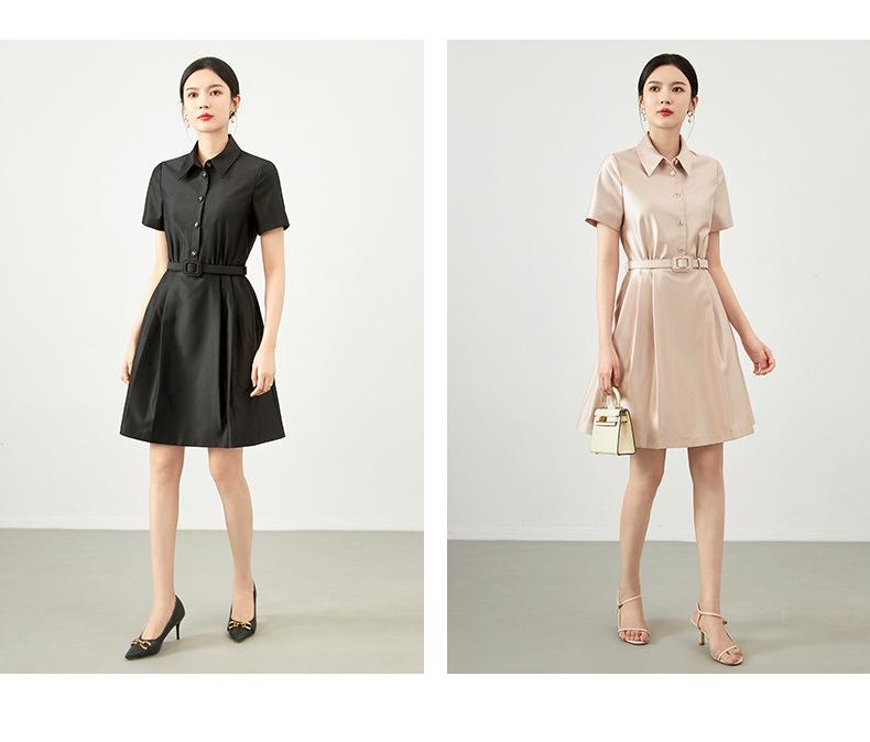 Silk Wool Waist-Slimming Summer Dress - Women's New Arrival