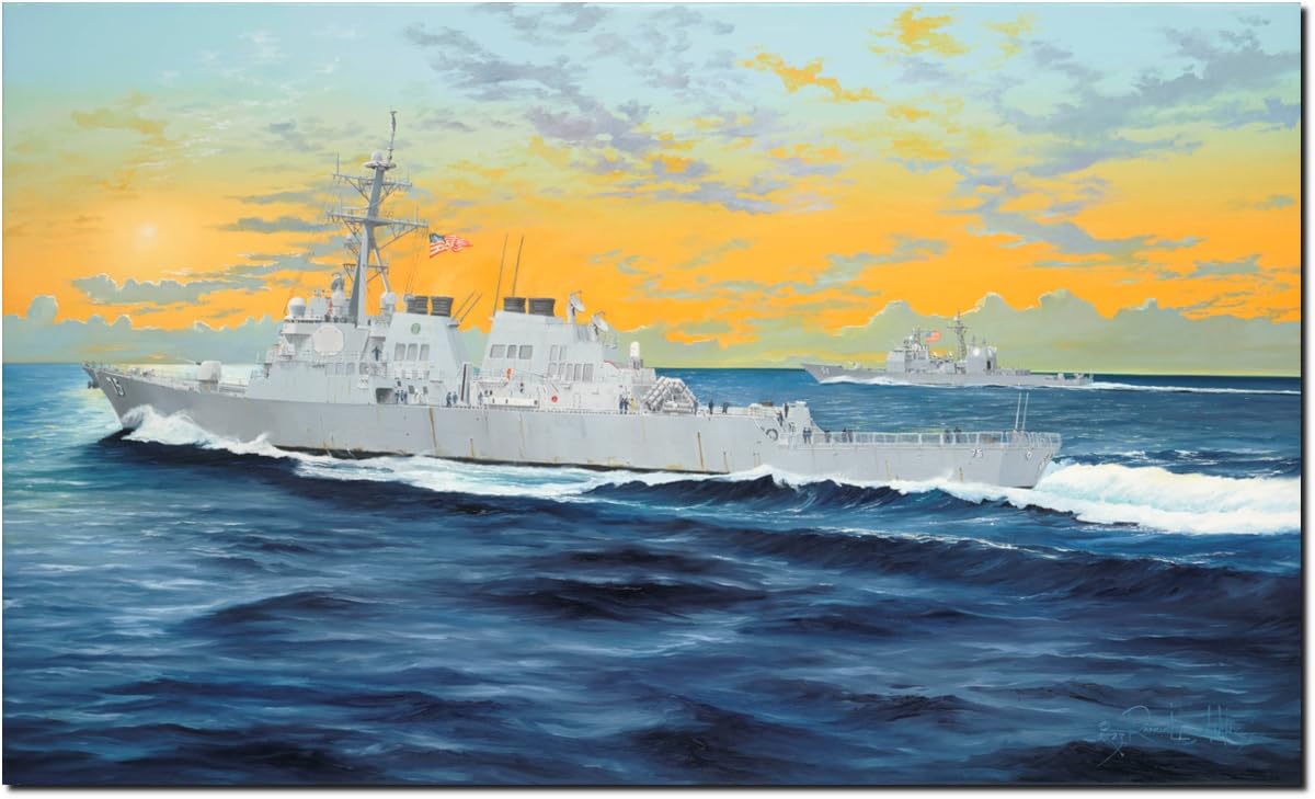 

iLoveKit 1200 эсминец с управляемым ракетным оружием класса «Арли Бёрк» USS Donald Cook DDG-75 Пластиковая сборная модель ILK62008 (Корабль)