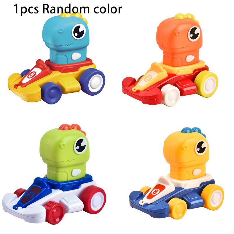 Cartoon Dinosaur Go-kart Inertial Sliding Toy Car For Boys Abs Material Race Car Appearance Push Function 11*11*8.5cm