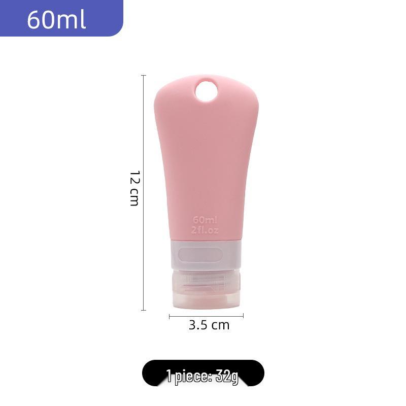 Tragbare Nachfüllbare Silikon-Reiseflasche mit großem Fassungsvermögen und Aufhängeloch