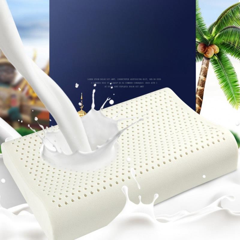 

Thai Natural Latex Pillow Adult Cervical Spine Massage Pillow Core Pillow 30x50cm