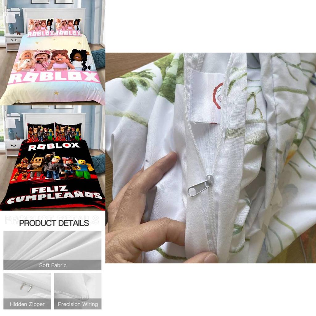 Roblox 3d Print Pattern Bedding Set With Active Dyeing And Quilted Fabric For Modern Home Decor