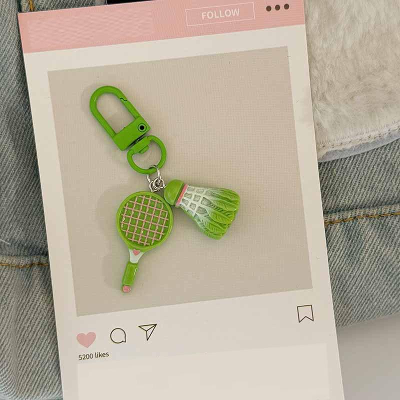 Multi-color Badminton Keychain Bag Hanging Bag Gift for Students Lightweight and Portable Decorations for Students Gifts