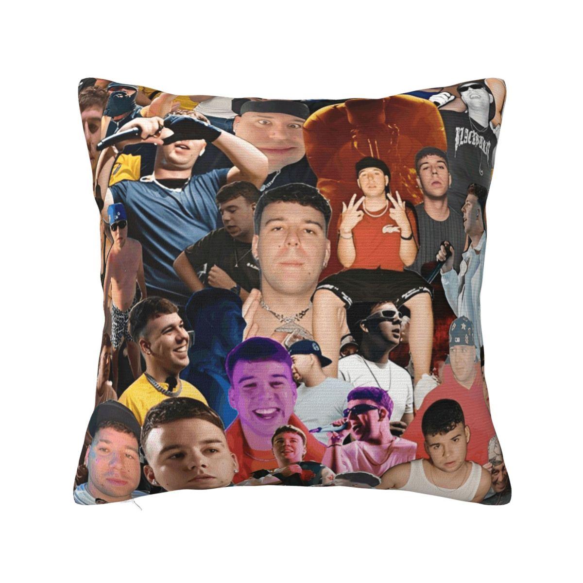 Rapper Quevedo Spanish Singer Pillow Cover Polyester Pillow Case Cushion Cover Vintage Pillowcases For Sofa Home Decoration 12x12Inch