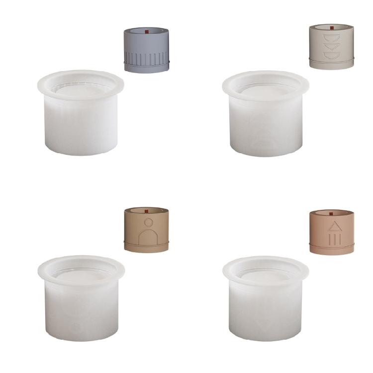 Silicone Crafting Mold Elegant Round Shape Candle Holders Moulds Candle Organizers Molds Suitable for Hand-Making