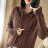 Women Knitted Hoodie Sweater MODERN NEW SAGA Winter Knitted Pullover Sweatshirt Autumn Cashmere Wool Sweaters Female Jumper