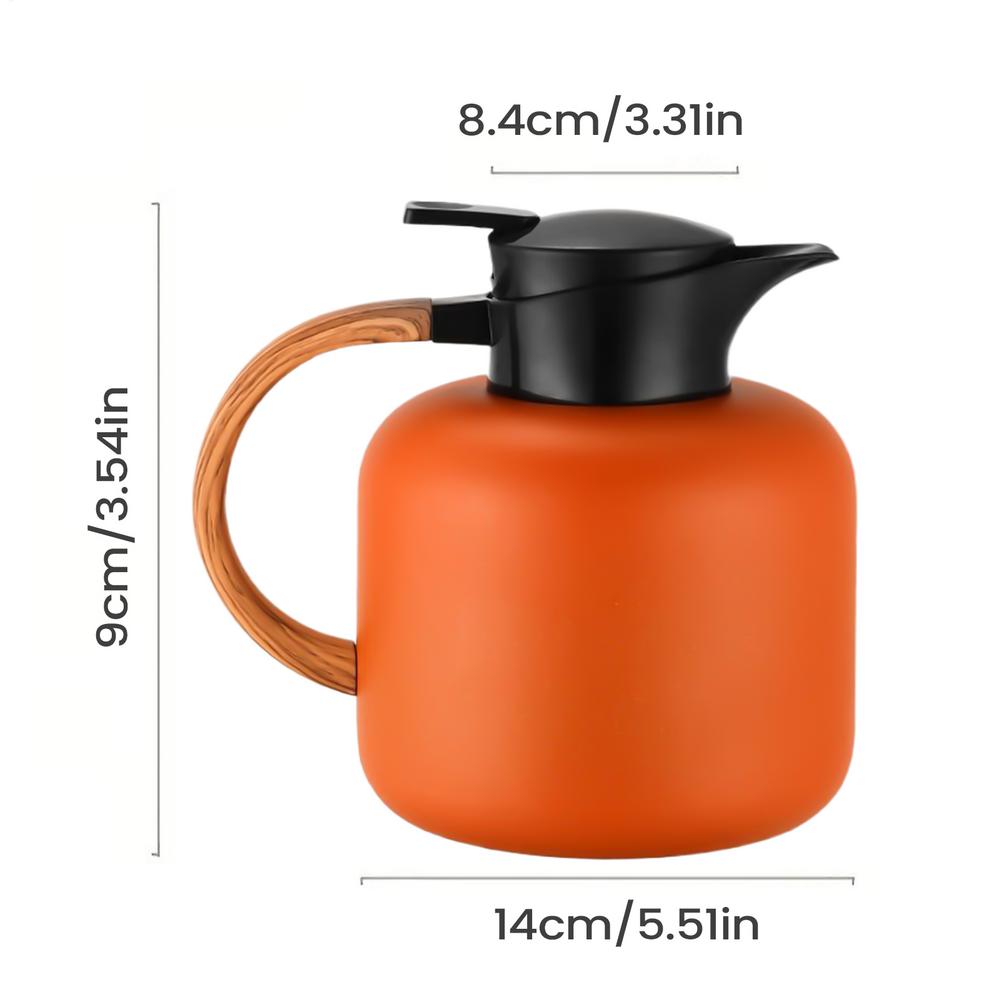 

Bedside Water Carafe 2L Stainless Steel Insulated Coffee Pot Stainless Steel Water Pitcher For Hot Cold Beverage Juice Tea Home 2.0l помаранчевий