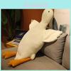 Huge 19.7/35.4/51.2in White Goose Plush Sleeping Toy Cushion For Kids