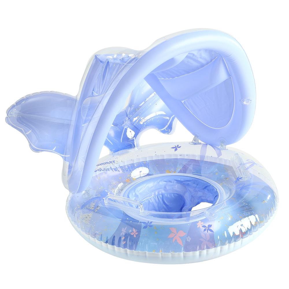 Xiao Lv Inflatable Baby Swim Ring with Removable Sunshade Canopy