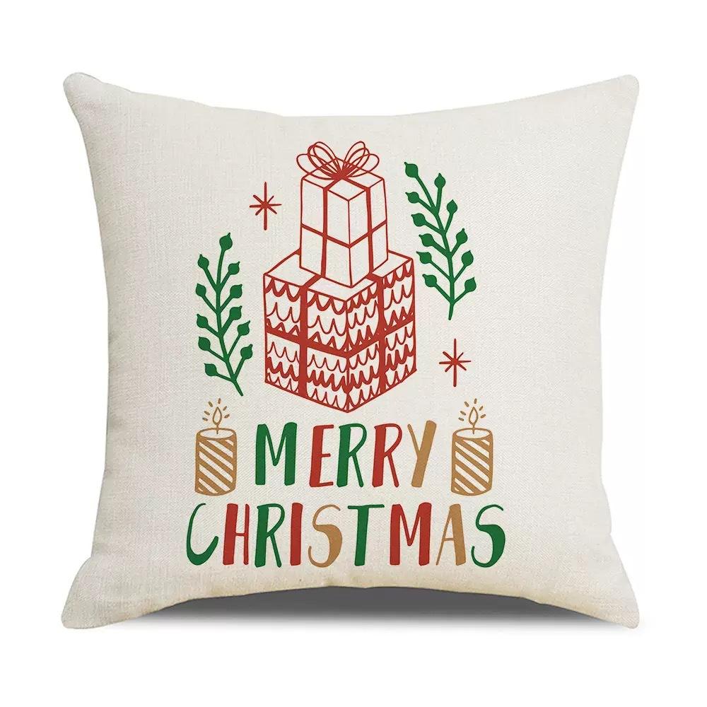 Christmas Pillowcase Home Holiday Sofa Bedside Decoration Pillow Cushion Cover