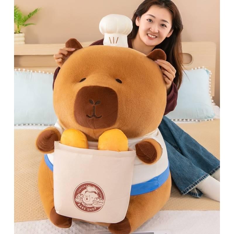 Chef Plush Capybara Toy Cartoon Animal Stuffed Doll Room Decoration Gift Kids