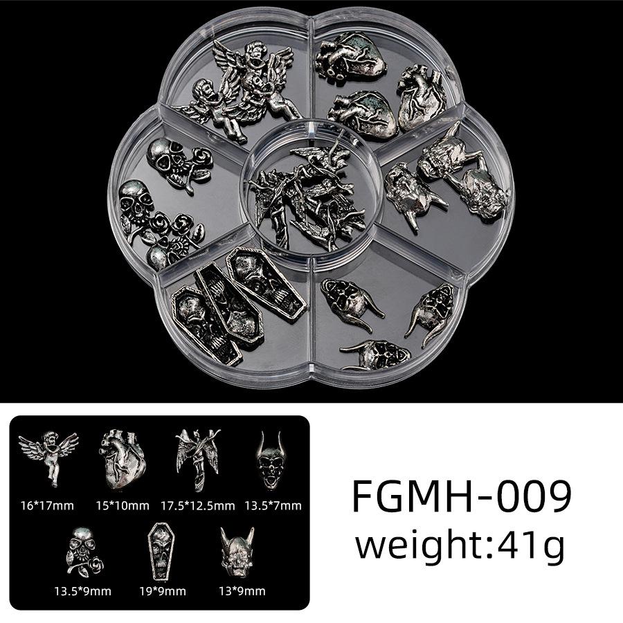 

Семисекционная коробка «Цветок сливы»: 3D Нейл-арт Металлический бант и стразы-бабочки