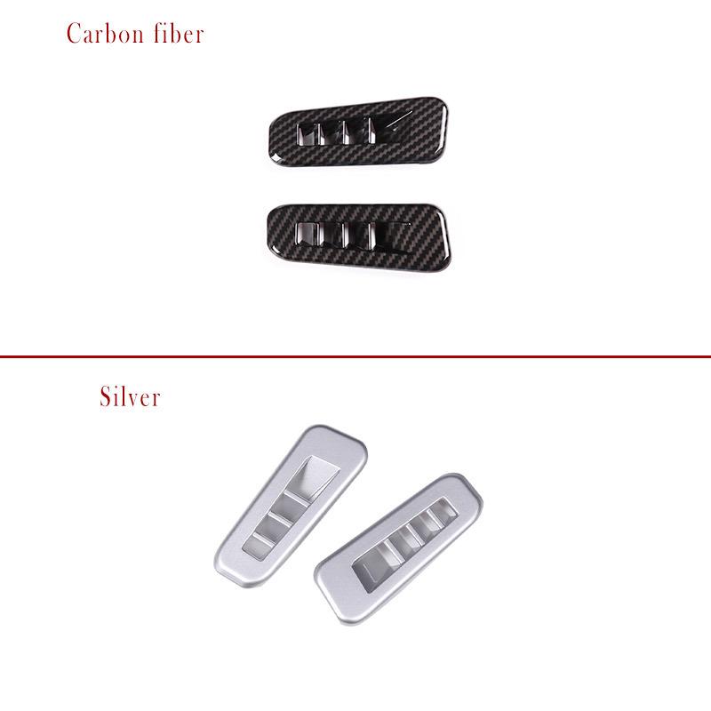 For Hummer H2 2003-2007 ABS Carbon Fiber Car Door Air Outlet Frame Decorative Sticker Car Interior Accessories