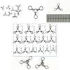 High-quality 100pcs Fishing Swivels 3 Way Barrel Cross-line Swivels Rolling Fishing Tackle