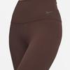 Nike Zenvy Series Solid Color Quick-Dry High-Waist Cropped Leggings Women Bottoms Brown DQ6016-227