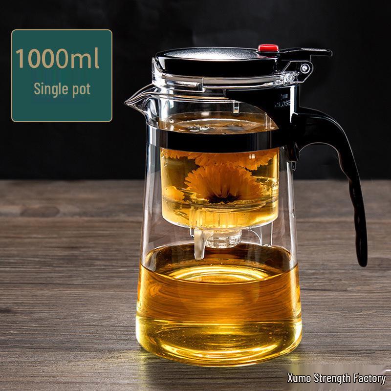 Residue-Separating Multi-Functional Teapot Set with Integrated Lazy Flowing Cup