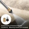 Pressure Nozzle 1 Front 6 Rear Sewer Jetter Nozzle Pressure Washer Adapter Sewer Cleaning Tool 1/4Inch Quick Connector