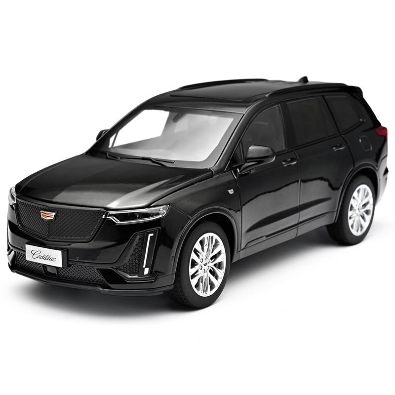 

1:24 Simulated Cadillac XT6 alloy car model SUV off-road vehicle car accessories, doors and engine hood, trunk can be opened чорний