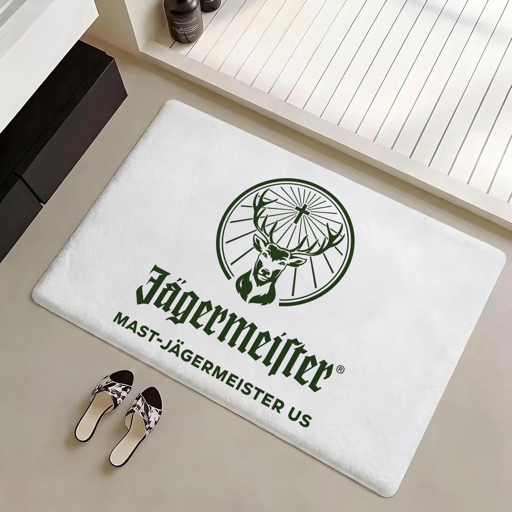 Fashion Drinks J-Jagermeister Floor Mat Eco Flannel Doormat Non-Slip Odorless Indoor Soft Short Plush Floor Rug