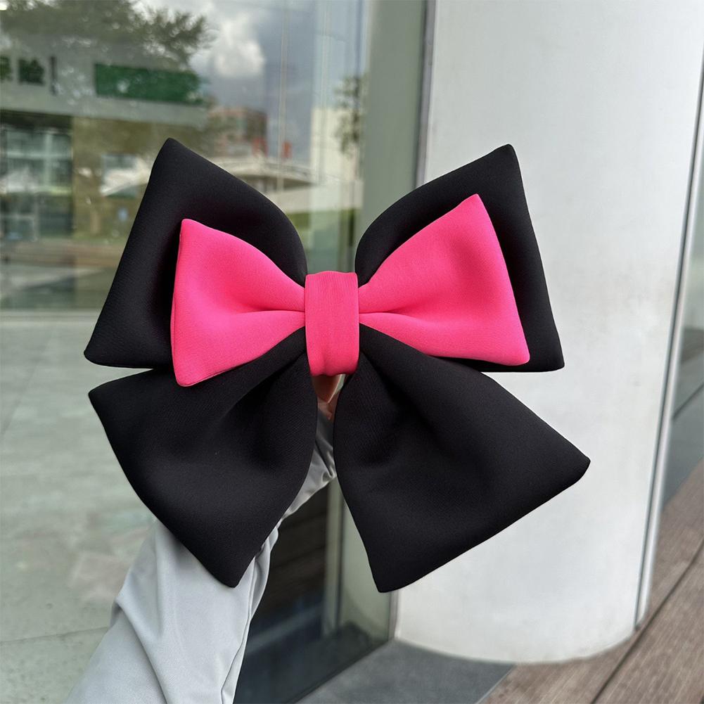 Dual-color Bow Motorcycle Helmet Decoration Electric Bike Helmet Accessories for Car Body Decoration Bowknot For Girl Women