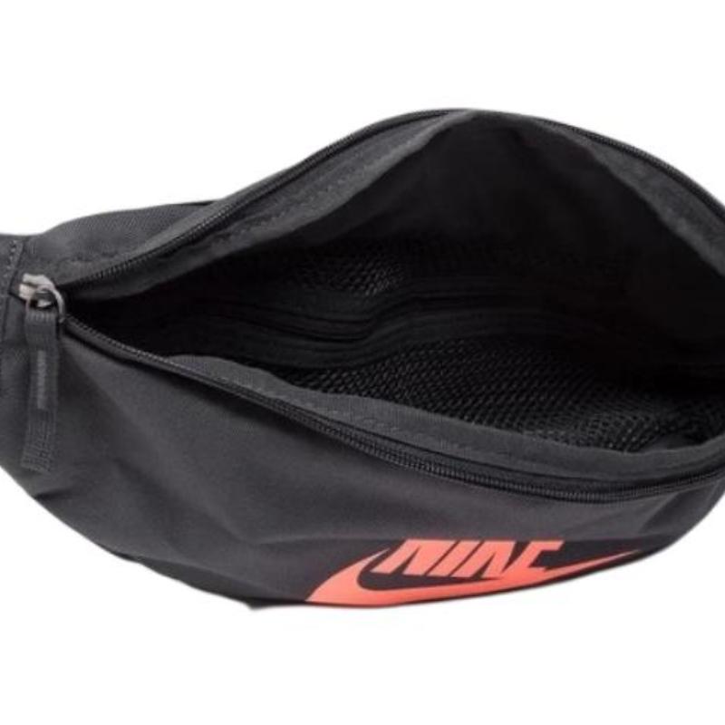 Nike Heritage Polyester Sling Bag Crossbody Bag Fanny Pack Regular Unisex Black Orange Casual BA5750-050