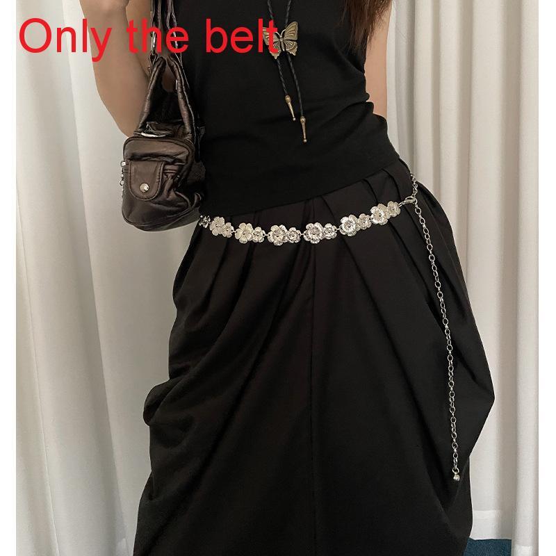 Bohemian Metal Waist Chain For Women With Pearl Heart And Geometric Pattern Summer 2025 Fashion