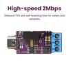 Type-C To RS485 Conversion Module Serial Port USB Type-C To 3PIN 485 Converter Module Onboard TVS and Self Recovering Fuse