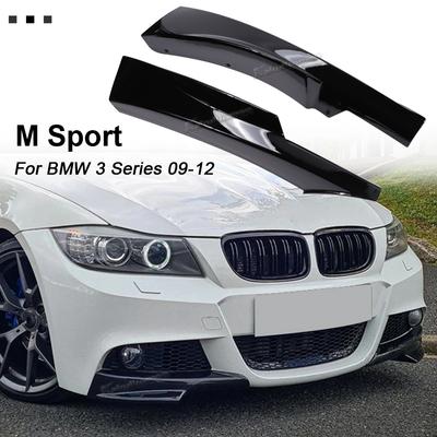 Car Diffuser Splitter Spoiler Body Kit Cover For BMW 3 Series E90 E91 LCI M Sport 2009-2012 Front Bumper Splitters Lip Cover