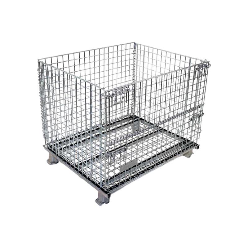 Folding Galvanized Iron Frame Logistics Cart with U-shaped Feet