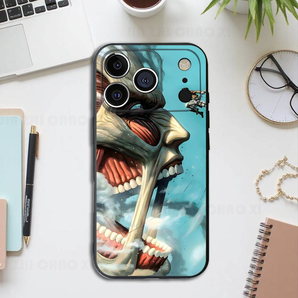 Eren M-Mikasa Armin Levi Silicone Soft Phone Case For IPhone17 16 15 14 13 12 11 Pro Max Plus X XR SE Cover