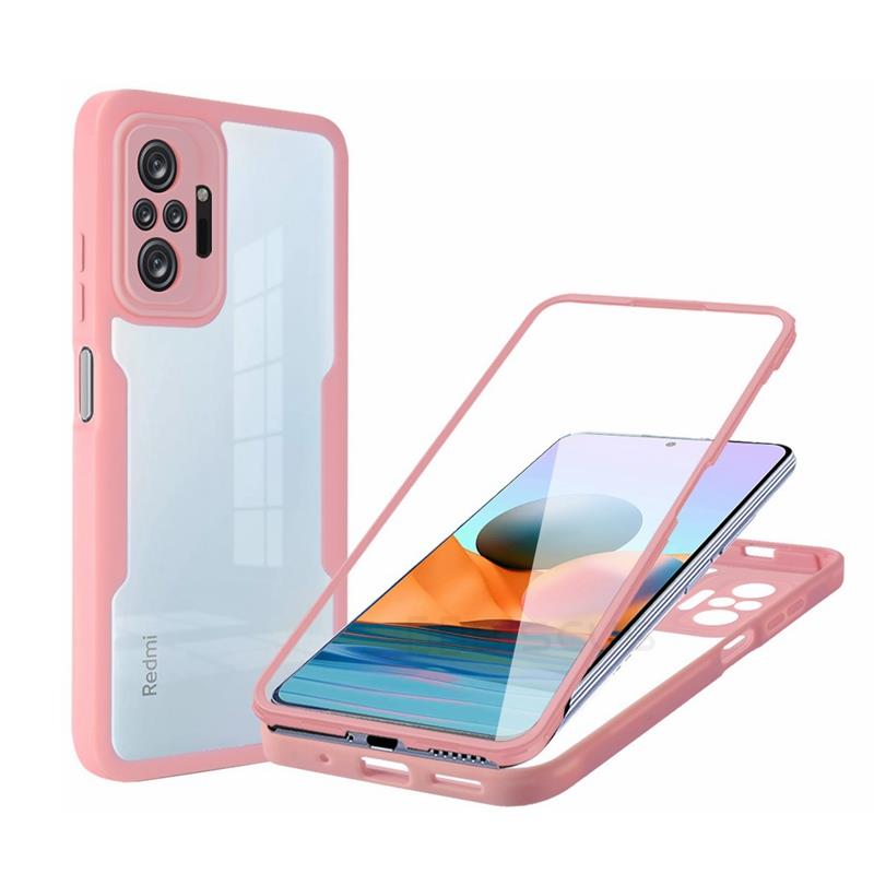 360 Degree Phone Case For Xiaomi Redmi Note 11 Pro 12 5G 11S 10 10T 9 Redmi 12C A2 10C 10A 9C 9A 9T Transparent Cover Protector